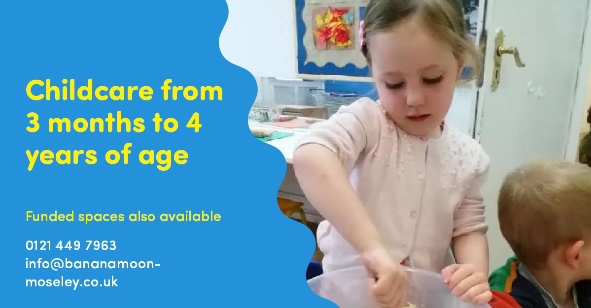 September 2026 Nursery Places & Funded Childcare Available at Banana Moon Moseley